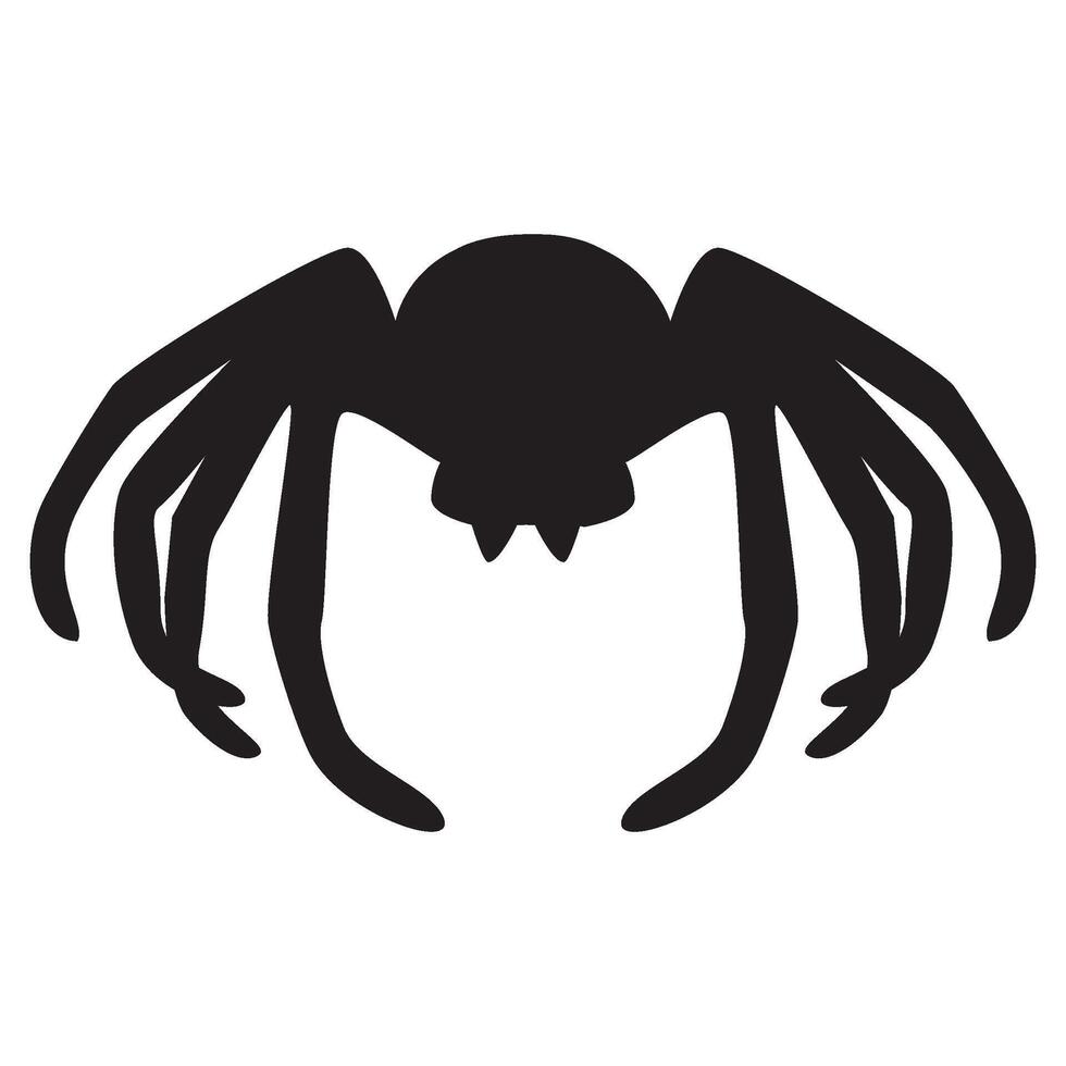 Halloween silhouette enorme ragno insetto corpo vettore
