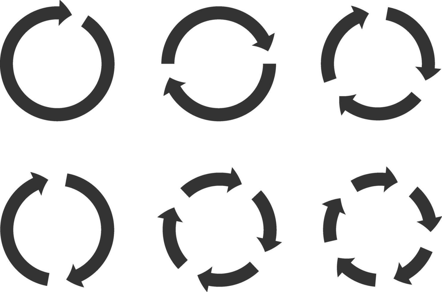 collezione frecce vettore sfondo nero e bianca simboli. diverso freccia icona impostato cerchio, su, Riccio, dritto e contorto. design elementi.