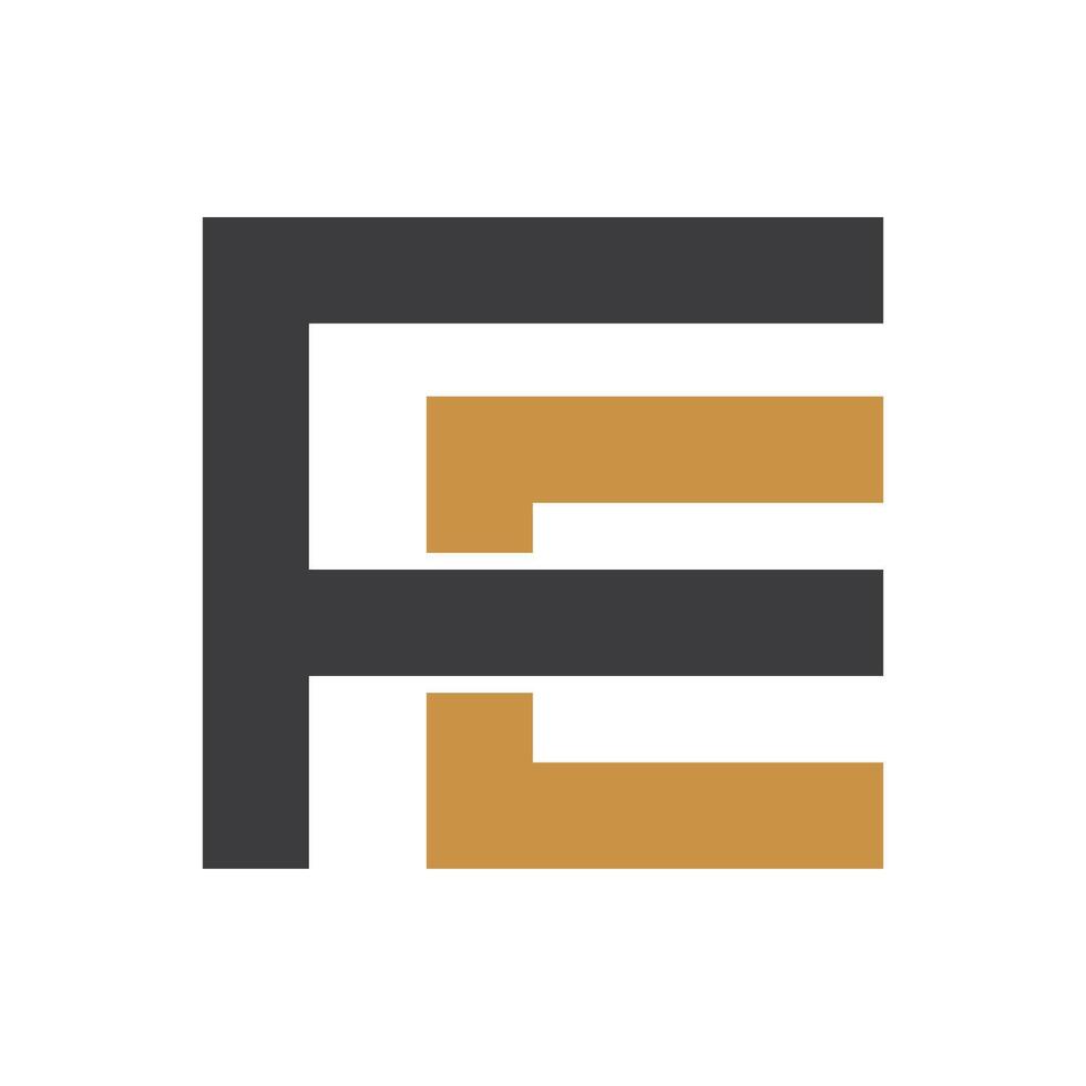iniziale lettera ef logo o fe logo vettore design modello