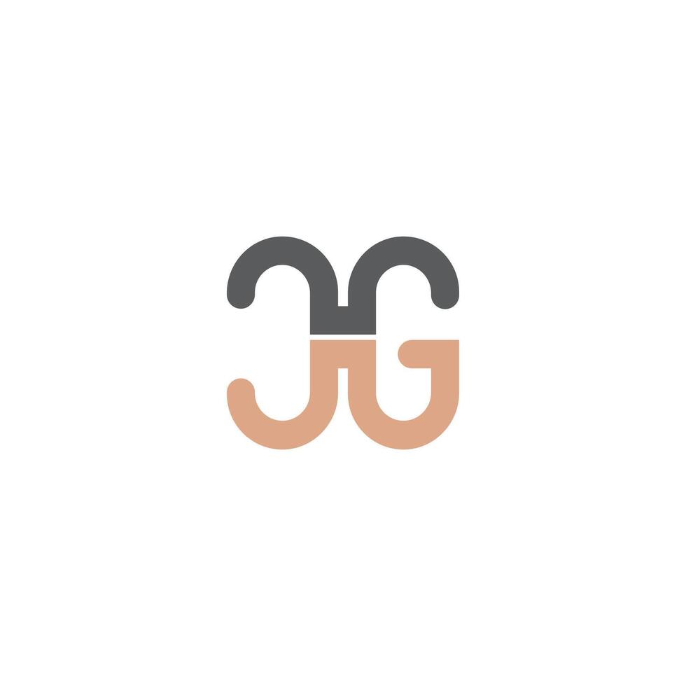 alfabeto lettere iniziali monogramma logo gx, xg, X e g vettore