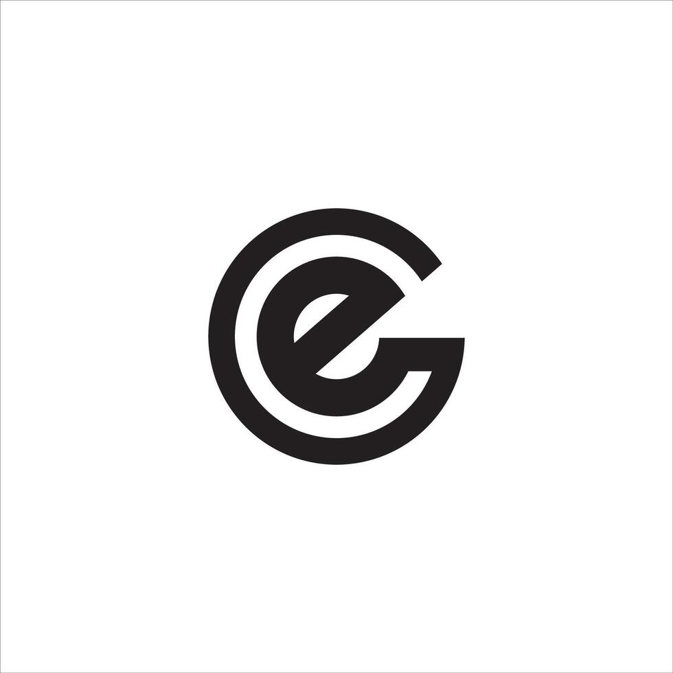 iniziale lettera ce o ec logo vettore logo design