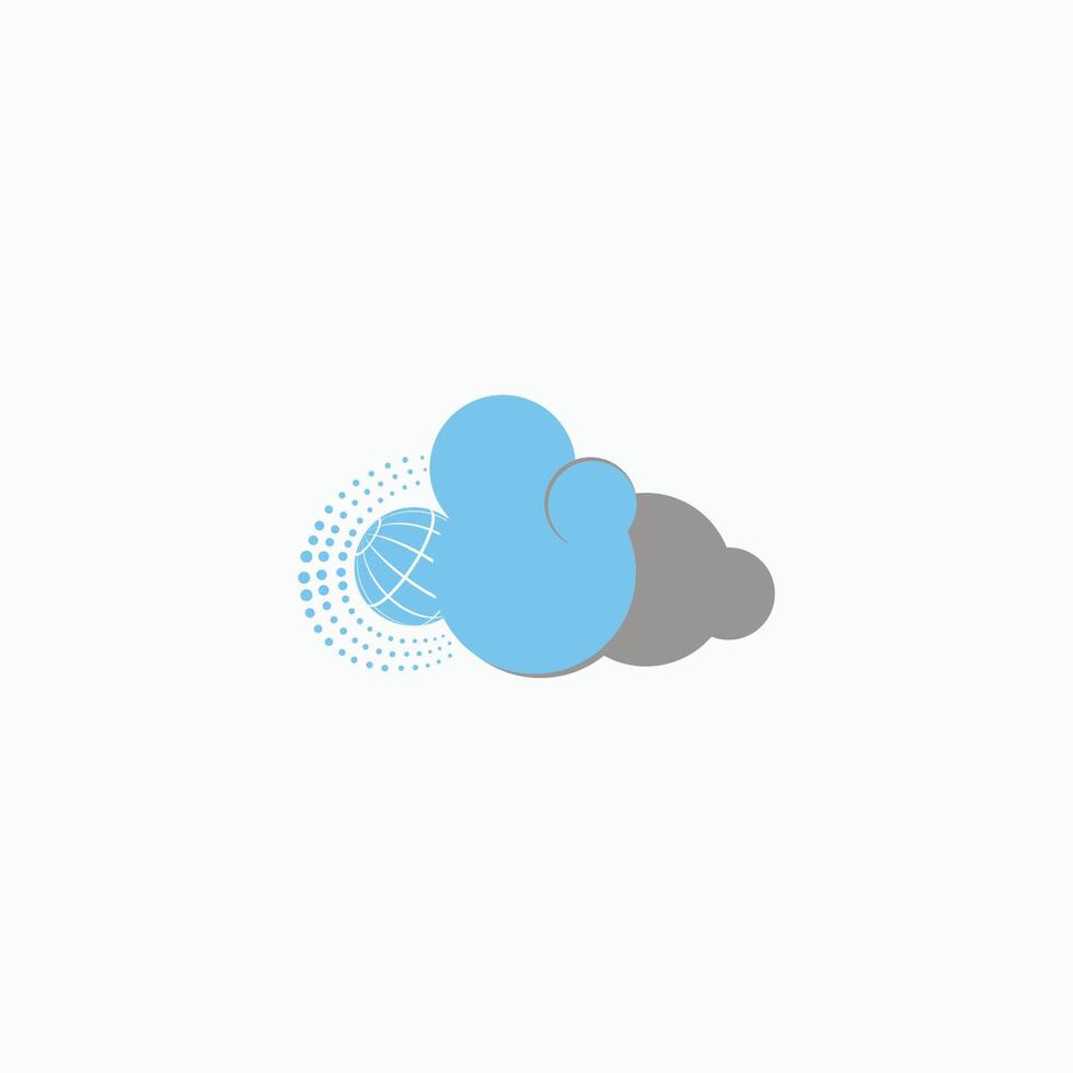 modello di progettazione del logo cloud vettore