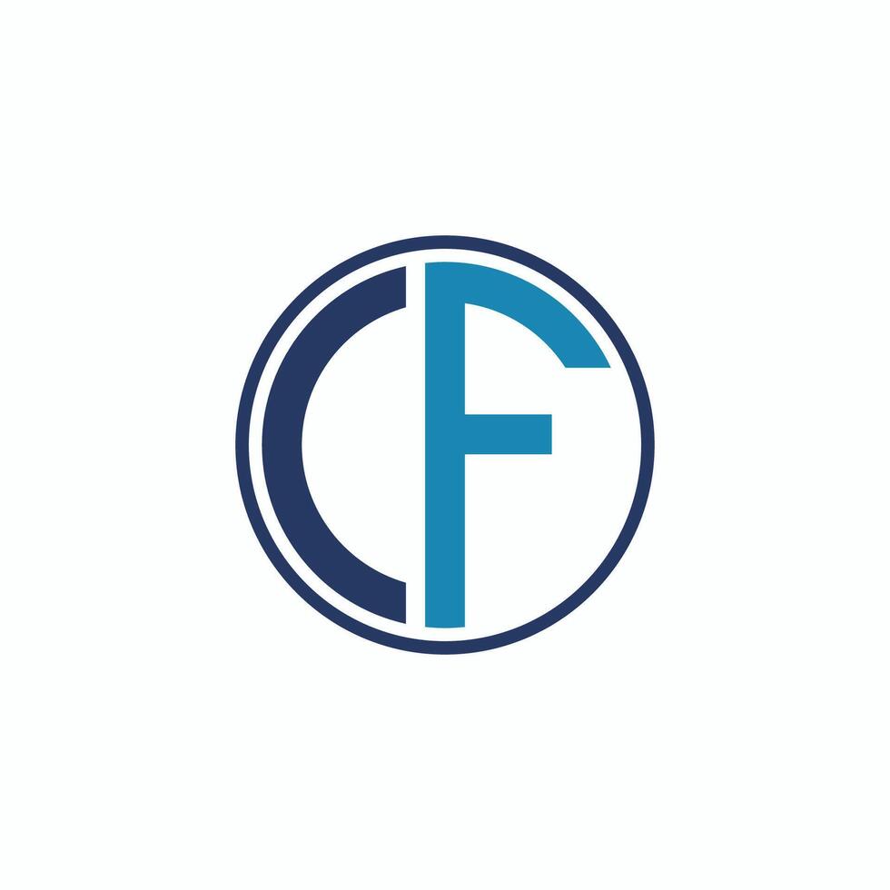iniziale lettera fc o cfr logo vettore design modello