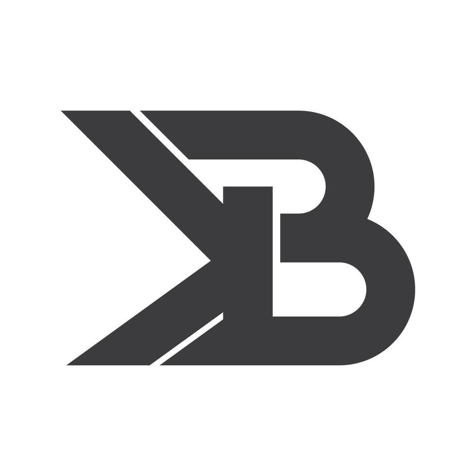 iniziale lettera bk logo o kb logo vettore design modello