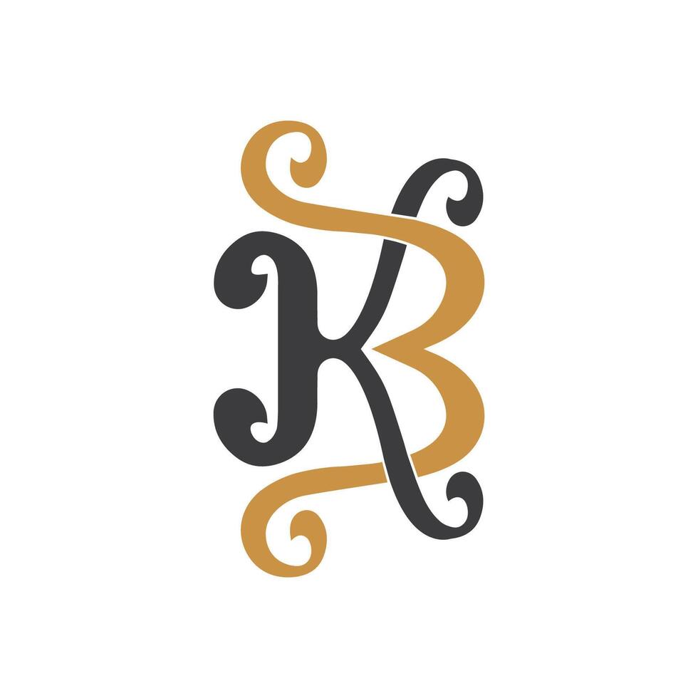 iniziale lettera bk logo o kb logo vettore design modello