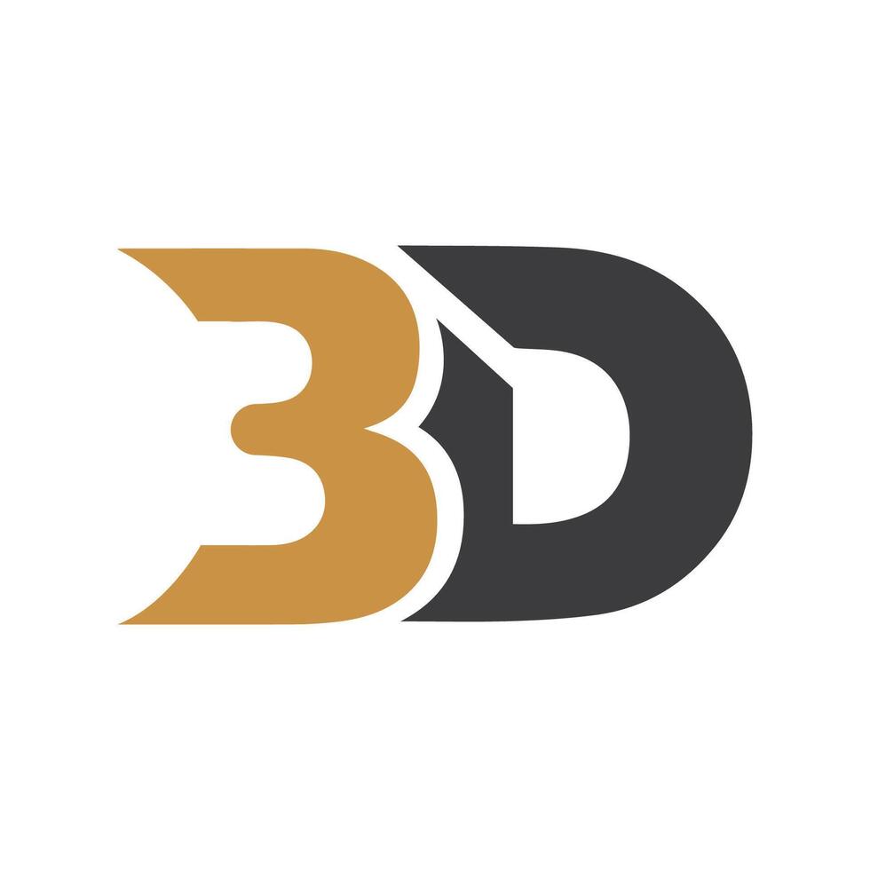 iniziale lettera bd logo o db logo vettore design modello