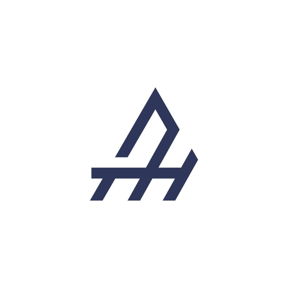 iniziale lettera ah o ah logo design modello vettore