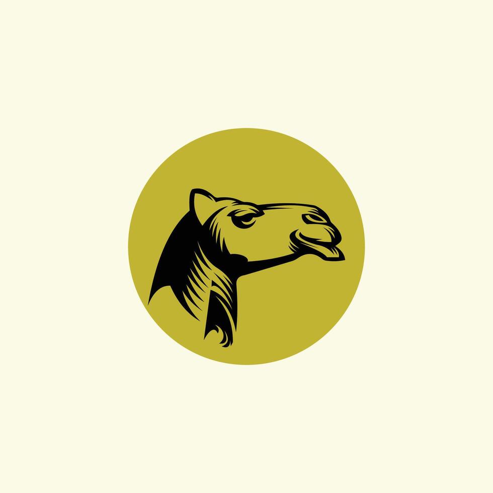 animale cammello logo design modello vettore