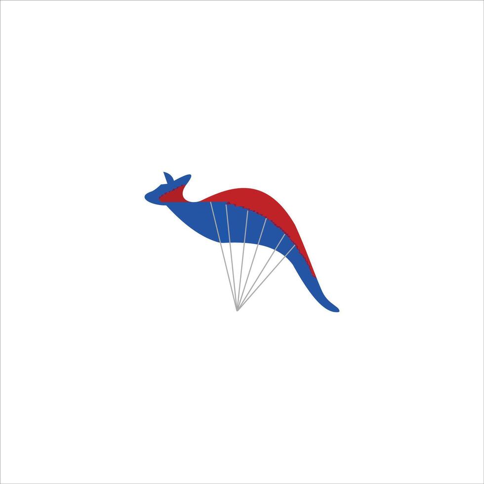 modello di progettazione di logo di canguro vettore