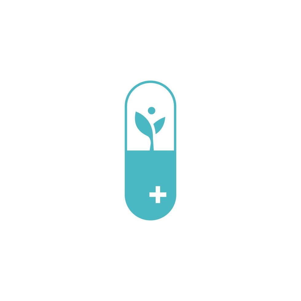 logo della medicina naturale vettore