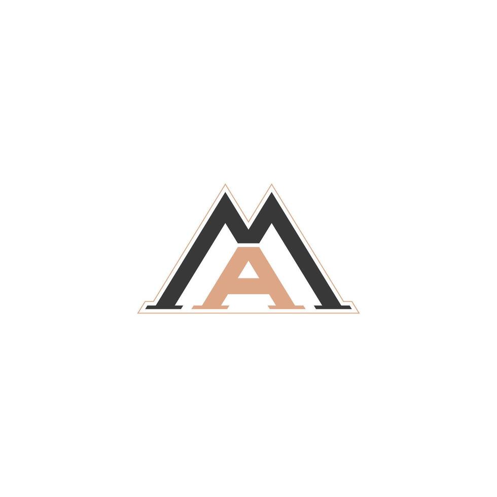 sono, mamma, un' e m astratto iniziale monogramma lettera alfabeto logo design vettore