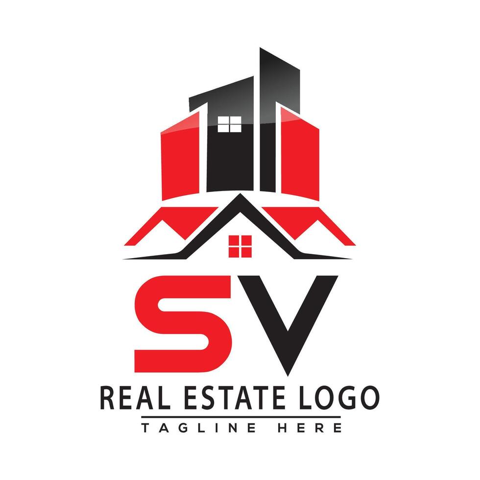 sv vero tenuta logo rosso colore design Casa logo azione vettore. vettore