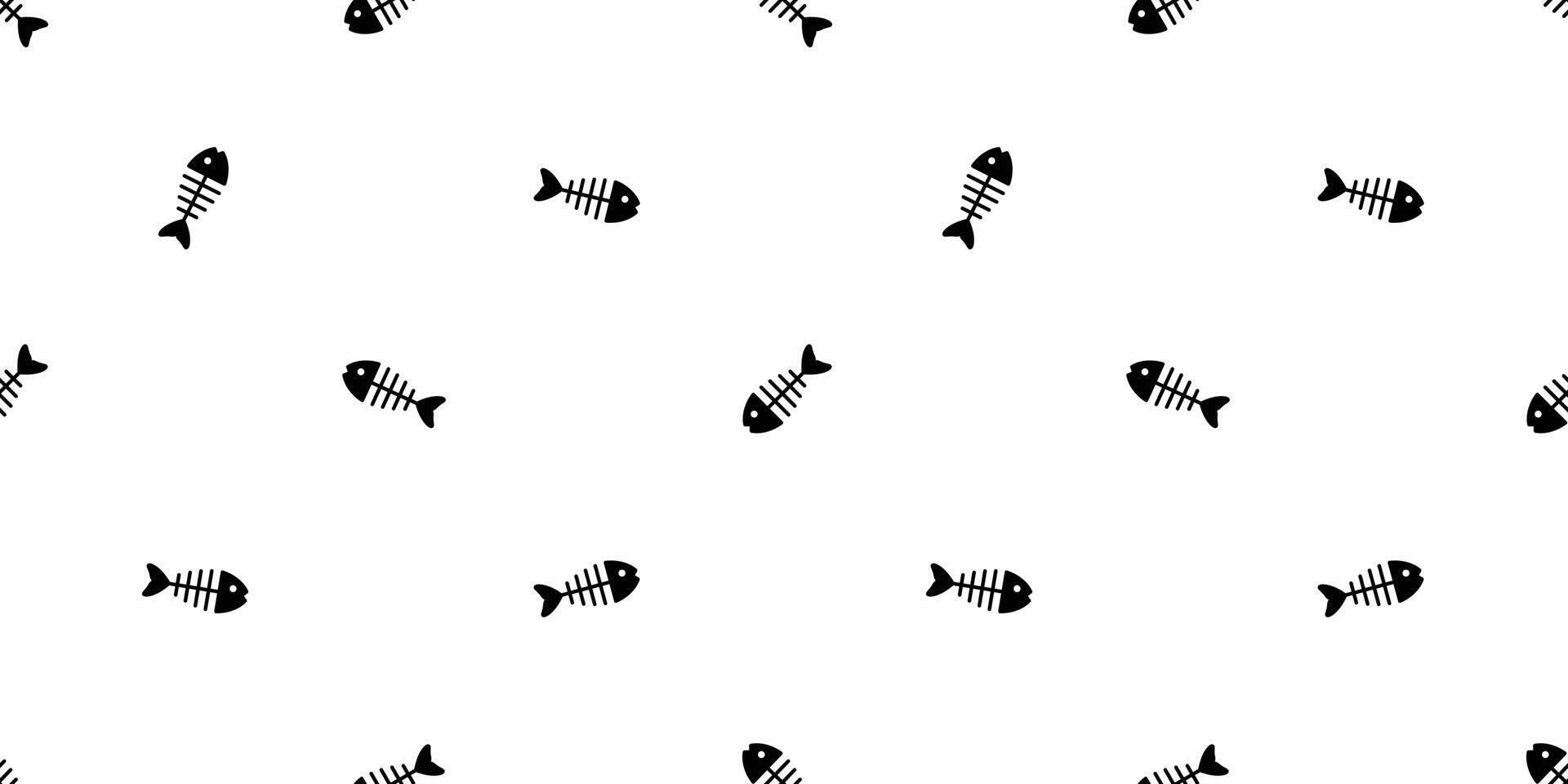 pesce osso senza soluzione di continuità modello vettore tonno cartone animato squalo salmone sciarpa isolato delfino balena oceano mare ripetere sfondo piastrella sfondo illustrazione cartone animato design
