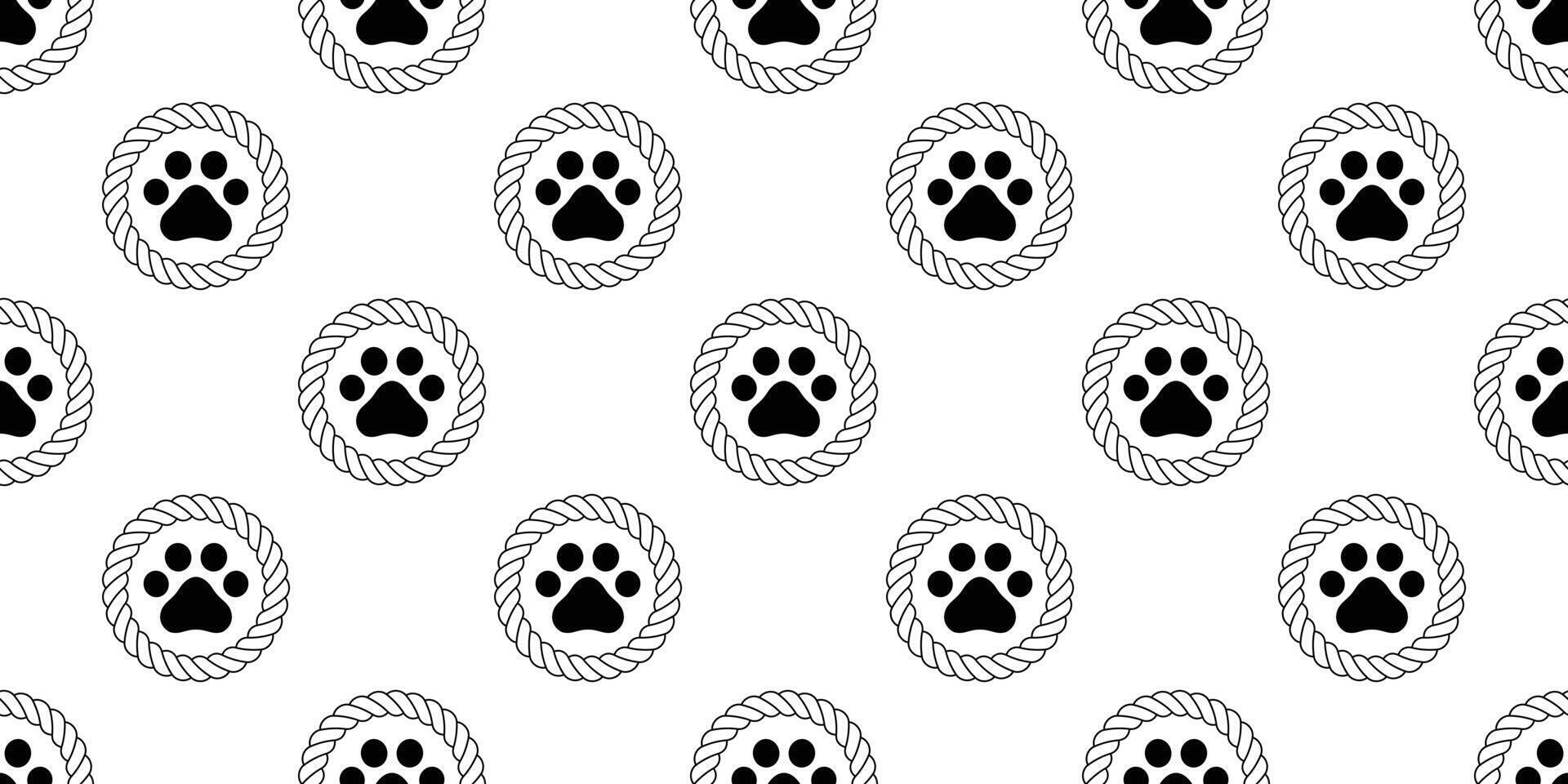 cane zampa senza soluzione di continuità modello orma vettore corda francese bulldog polka punto icona sciarpa isolato ripetere sfondo piastrella sfondo cartone animato illustrazione scarabocchio design