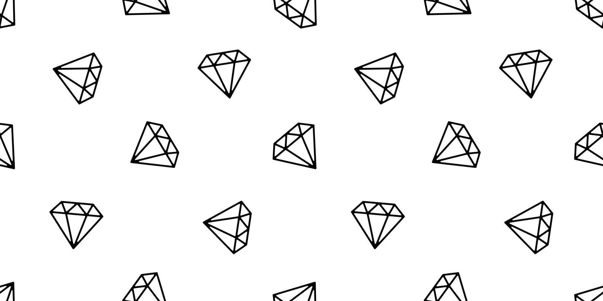 diamante senza soluzione di continuità modello gemma vettore gioielleria strisce sciarpa isolato ripetere sfondo piastrella sfondo cartone animato illustrazione bianca design