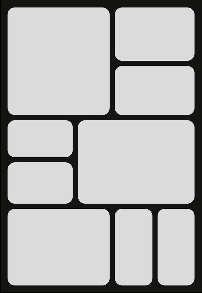 immagini o fotografie telaio collage e digitale foto parete modello vettore