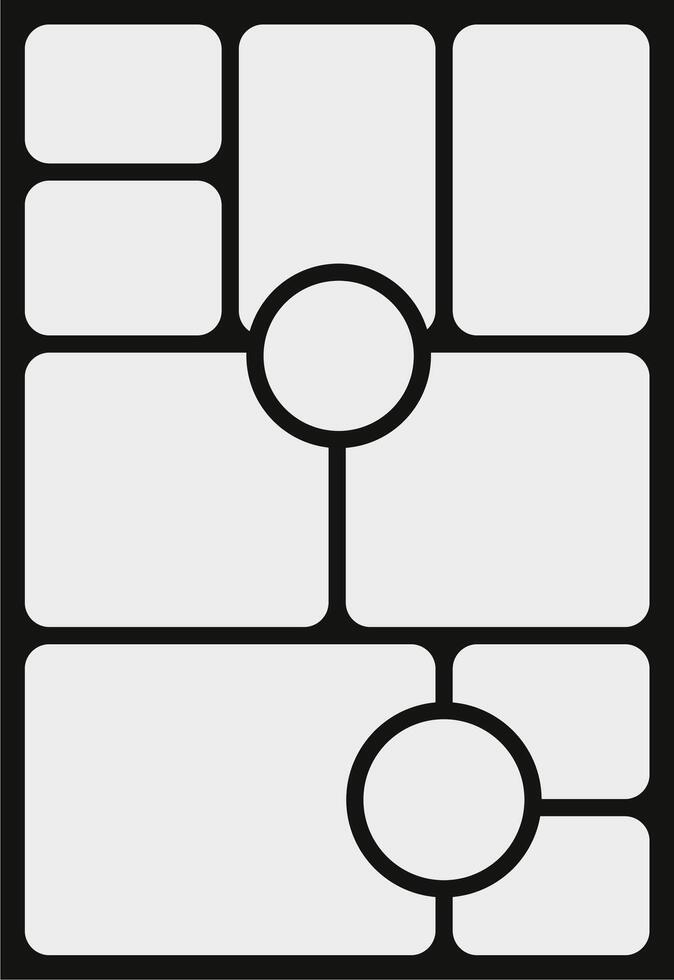 immagini o fotografie telaio collage e digitale foto parete modello vettore