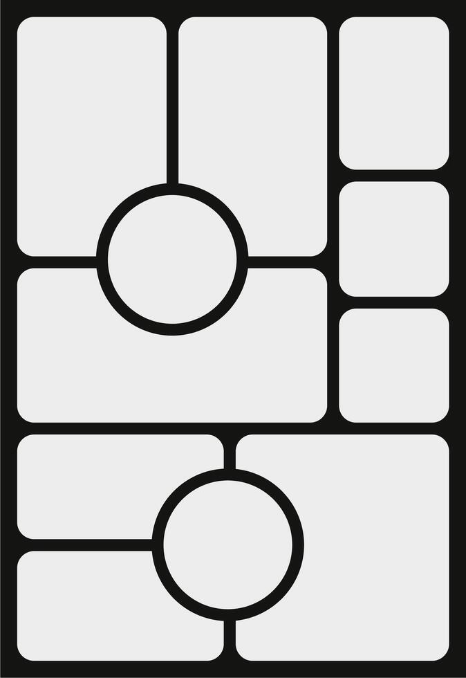 immagini o fotografie telaio collage e digitale foto parete modello vettore
