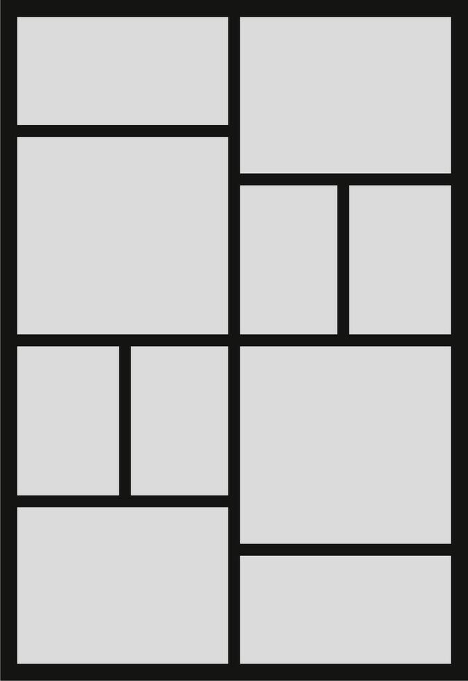 immagini o fotografie telaio collage e digitale foto parete modello vettore
