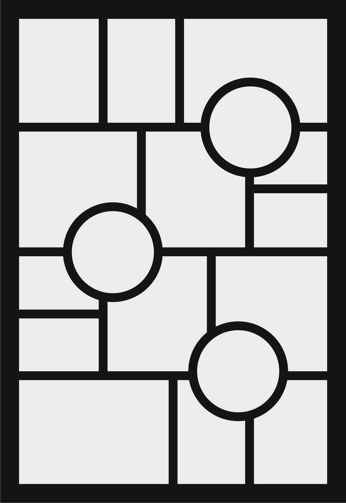 immagini o fotografie telaio collage e digitale foto parete modello vettore