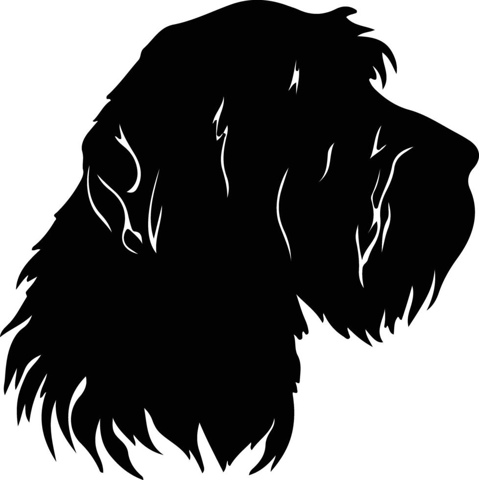 nero russo terrier silhouette ritratto vettore