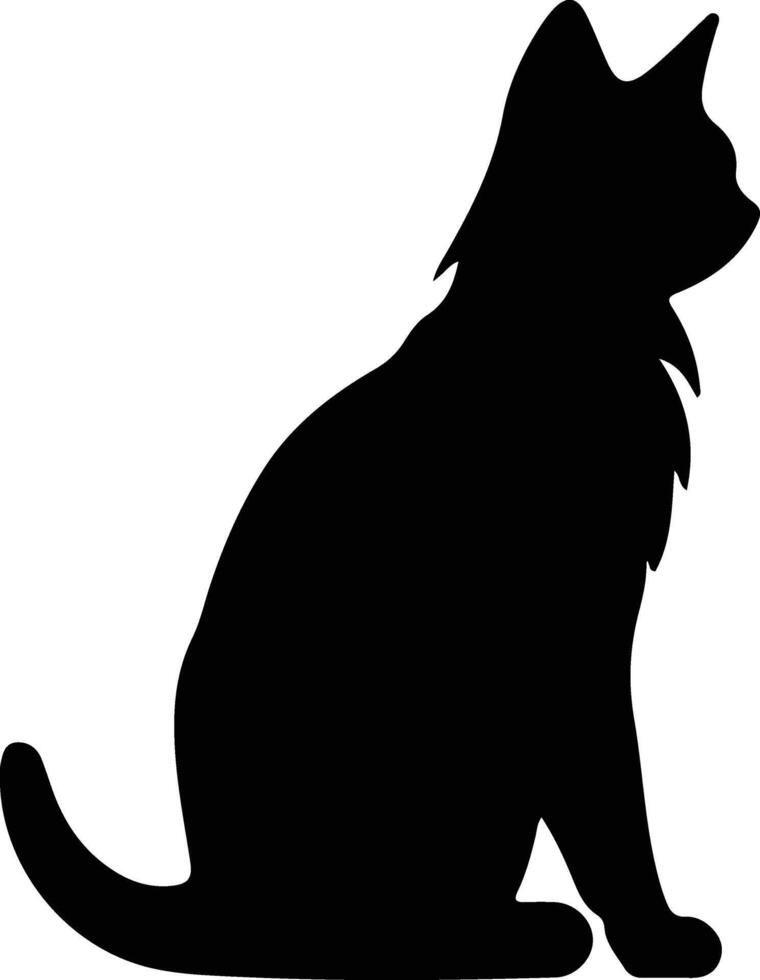 sokoke gatto nero silhouette vettore