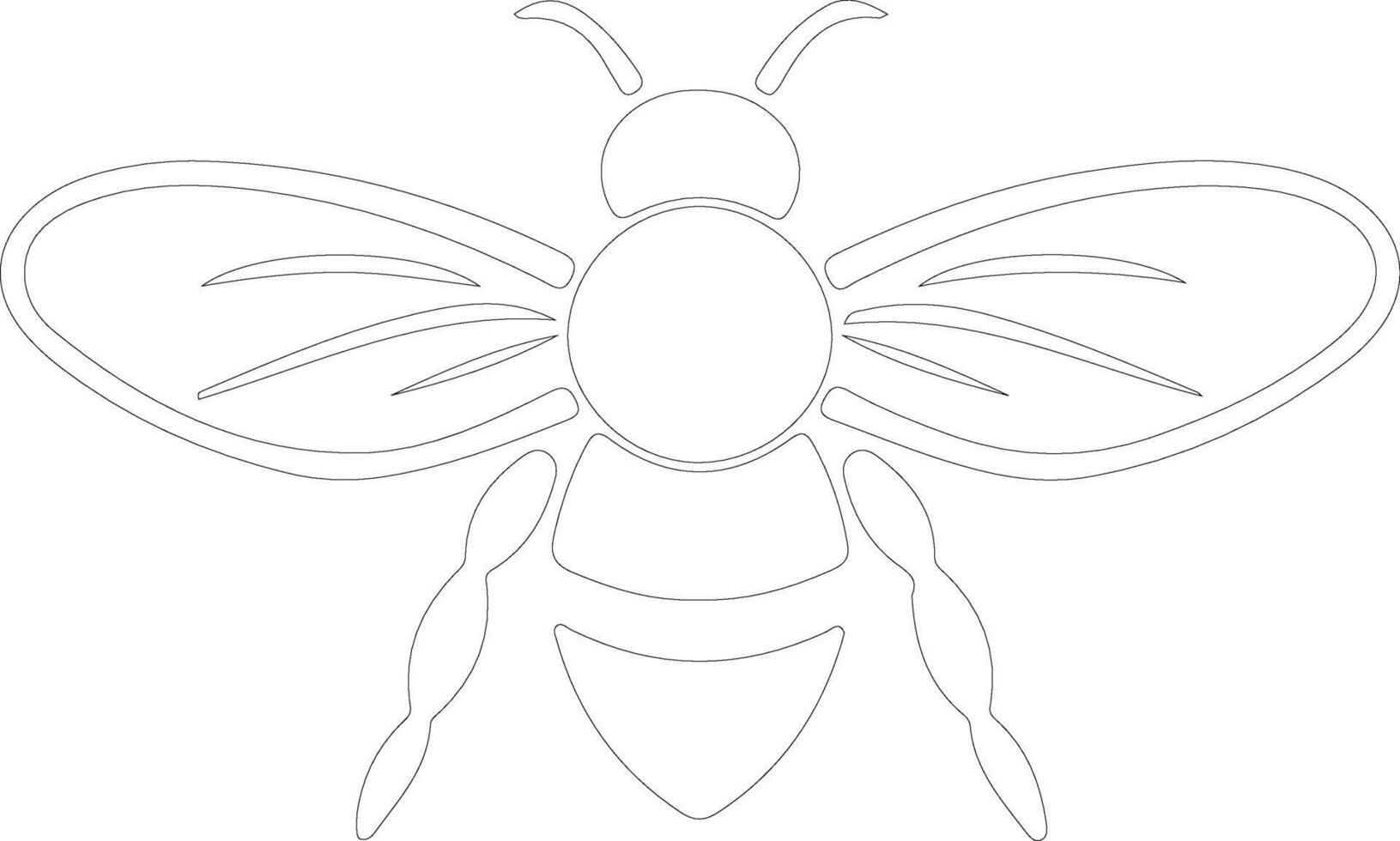 miele ape schema silhouette vettore