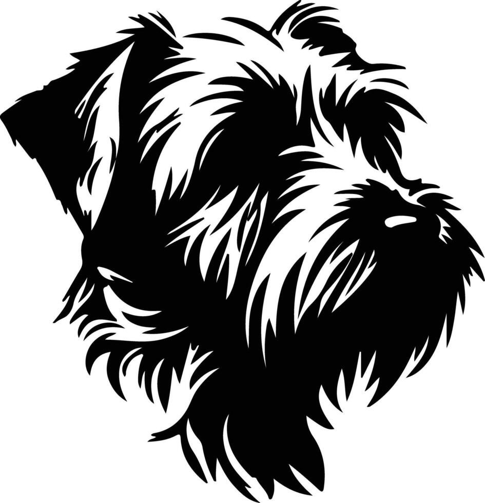 norfolk terrier silhouette ritratto vettore