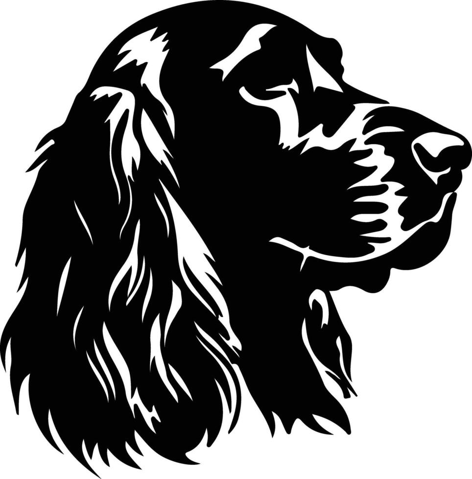 cocker spaniel silhouette ritratto vettore