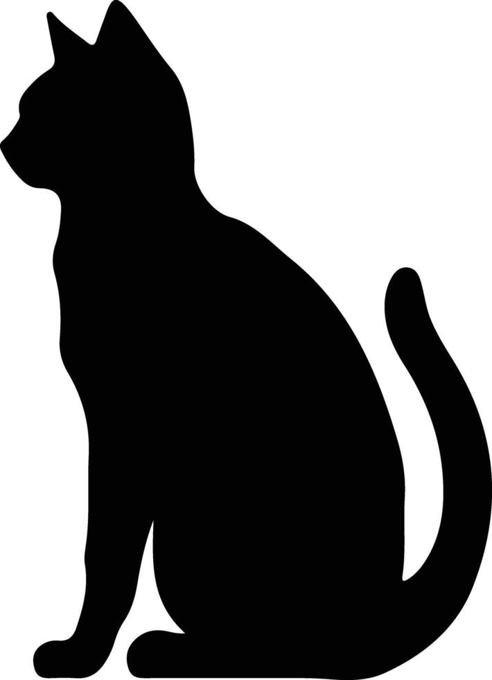minskin gatto nero silhouette vettore