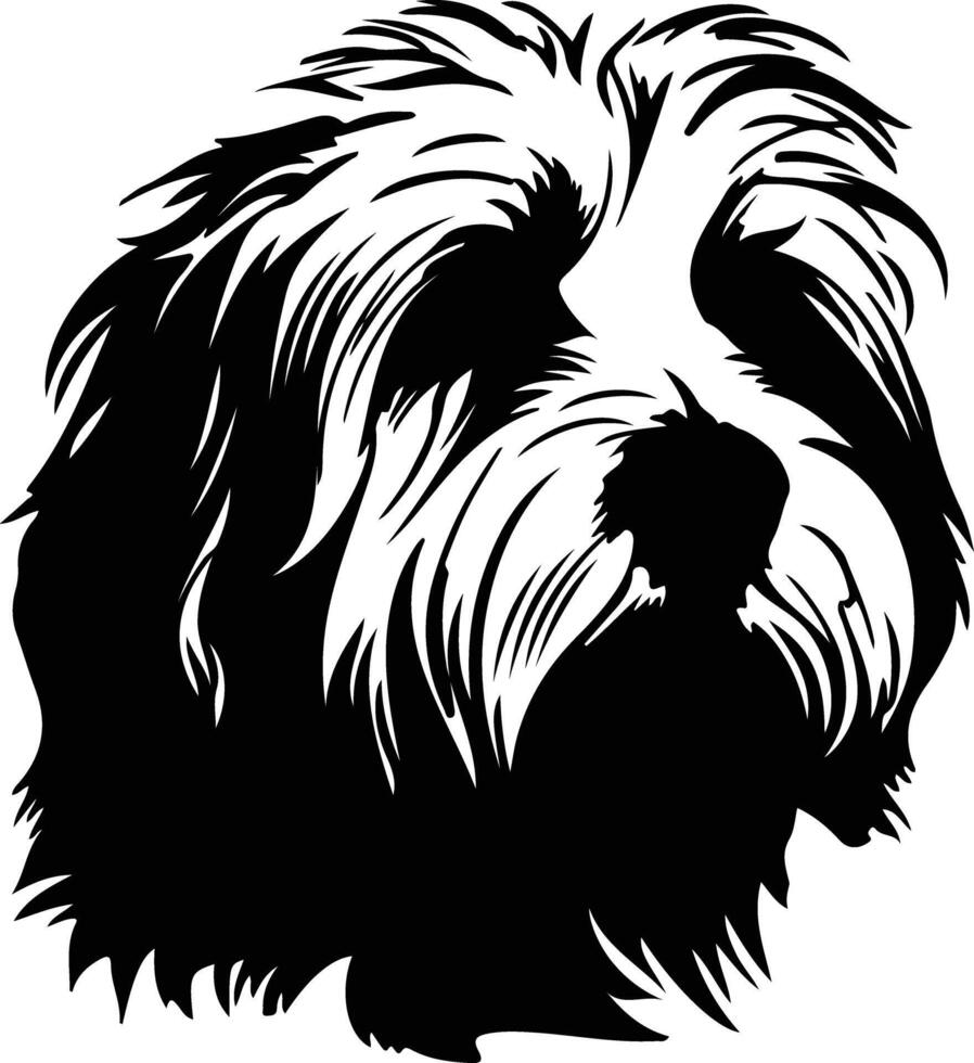 cotondetulear silhouette ritratto vettore