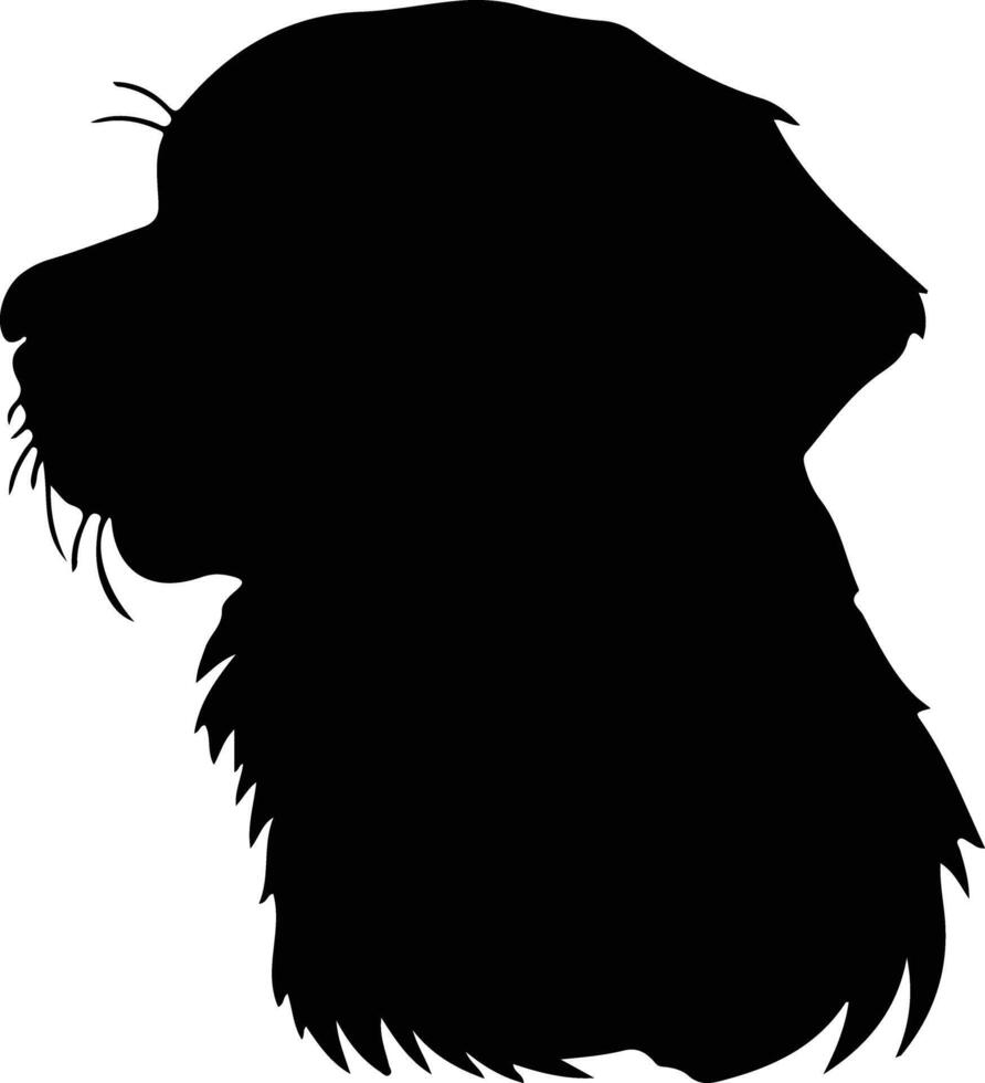 d'oro cane da riporto nero silhouette vettore