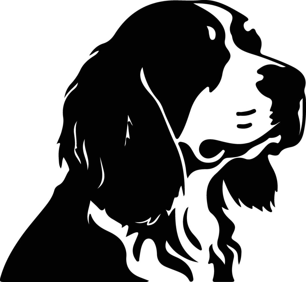 clumber spaniel nero silhouette vettore