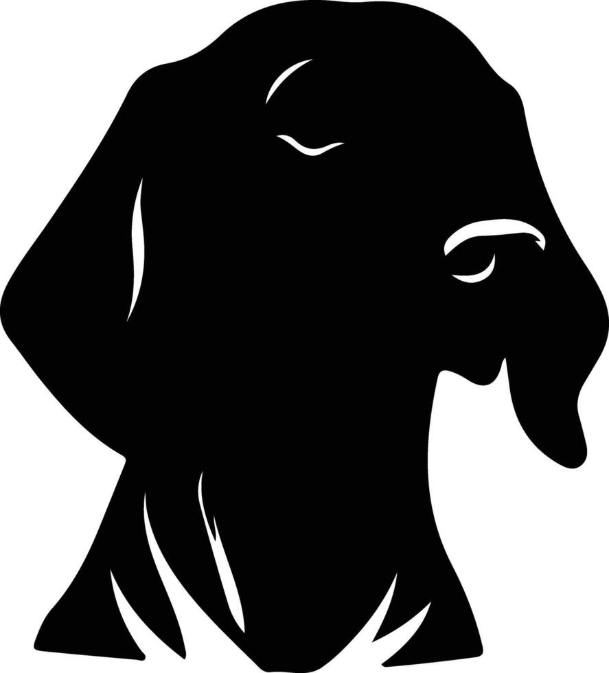 coonhound nero silhouette vettore