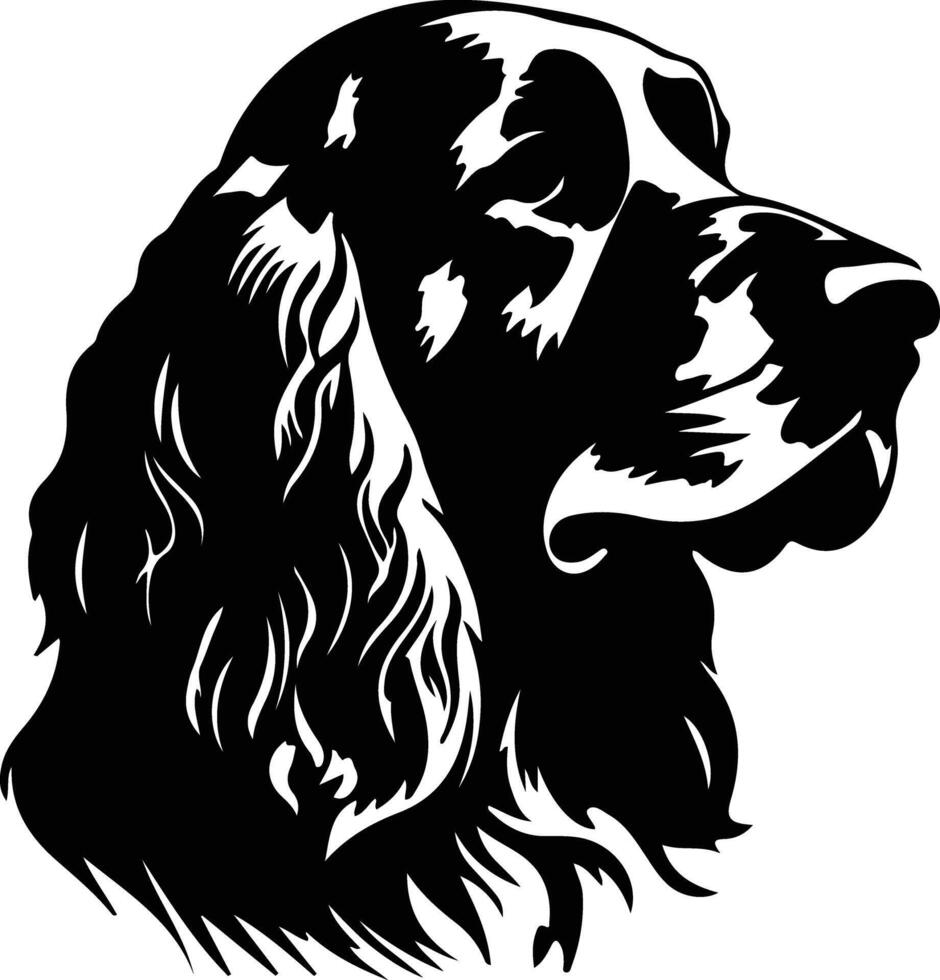 clumber spaniel silhouette ritratto vettore