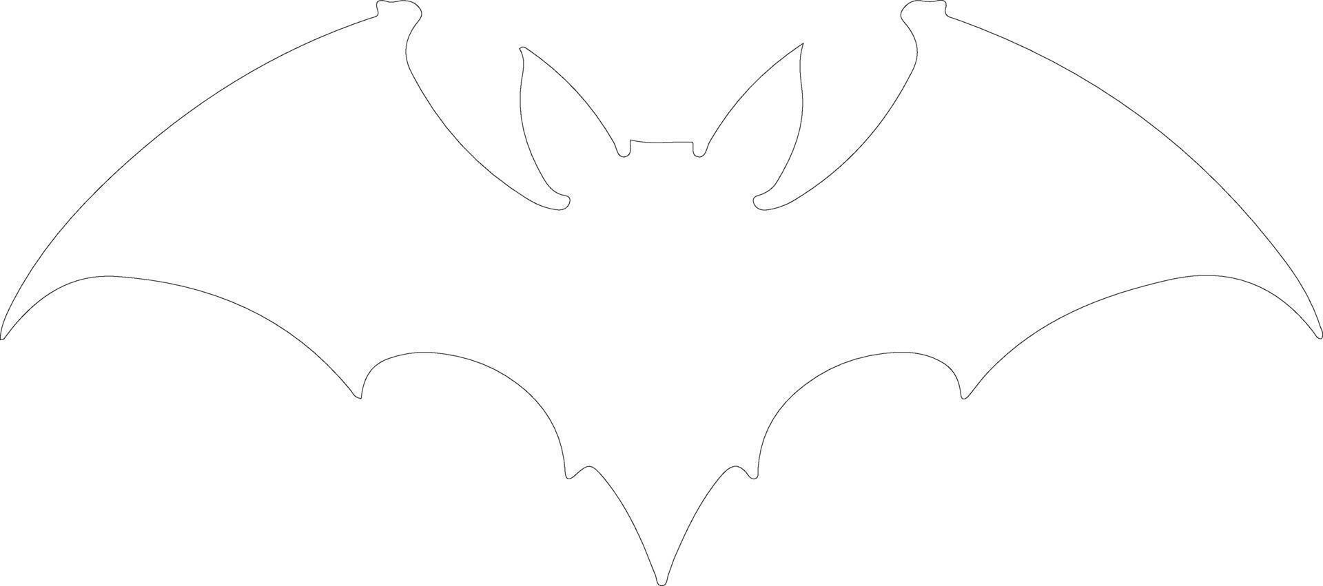 vampiro pipistrello schema silhouette vettore