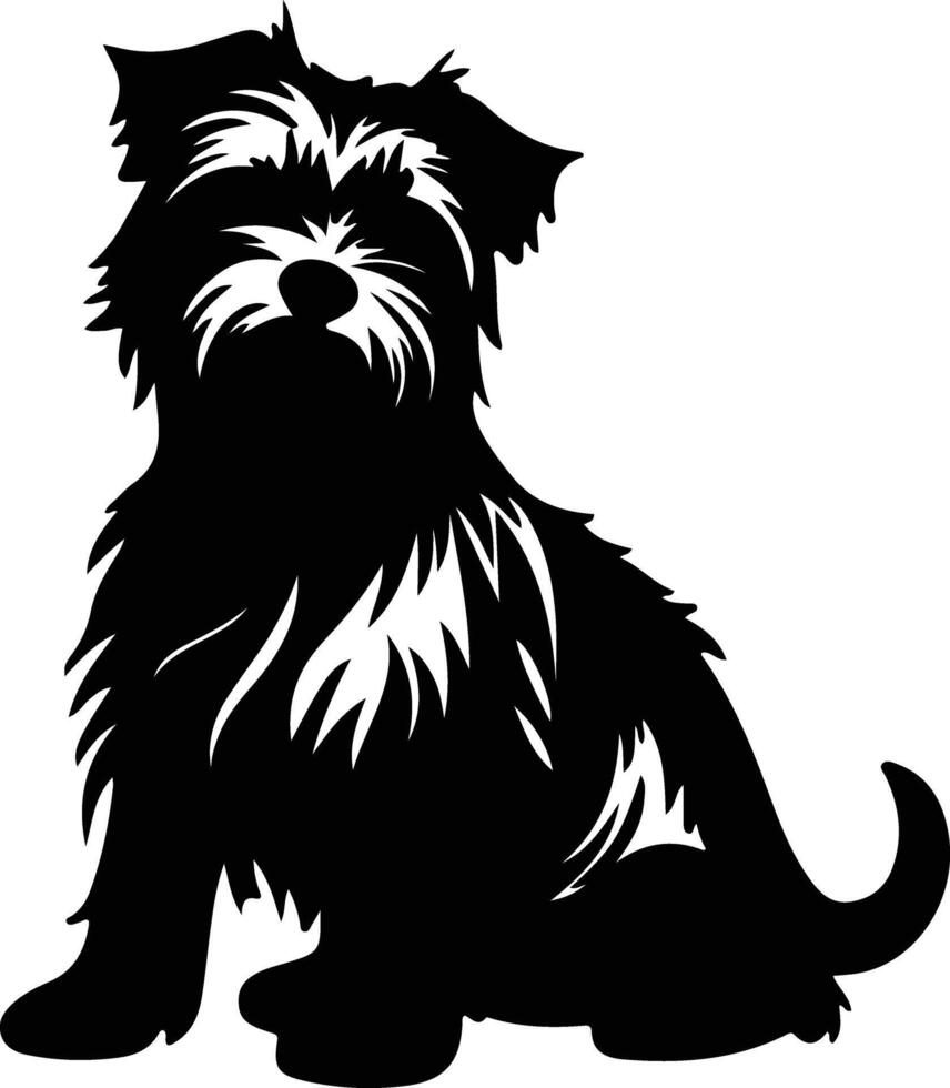 Glen di imaal terrier silhouette ritratto vettore