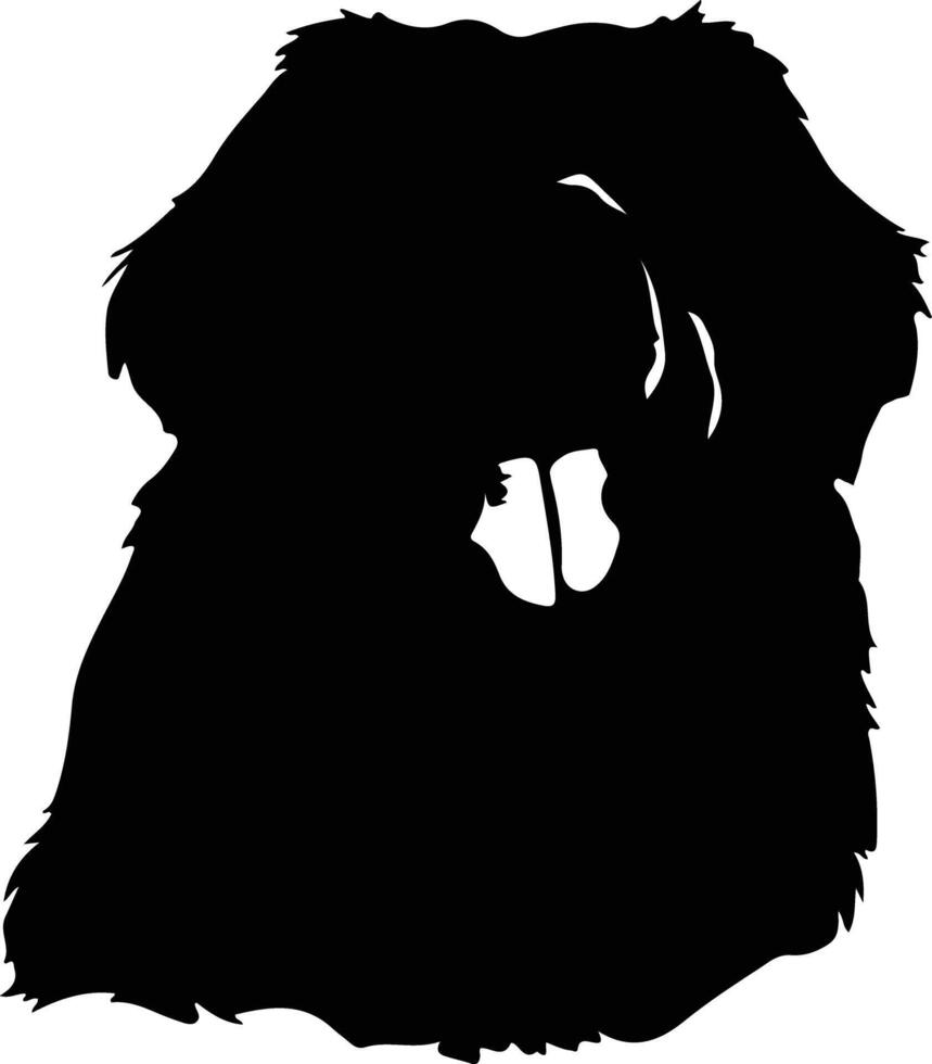 leonberger nero silhouette vettore