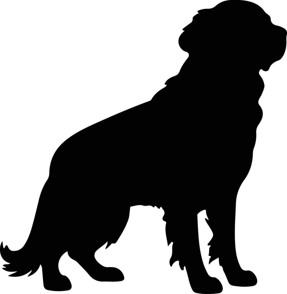 d'oro cane da riporto silhouette ritratto vettore