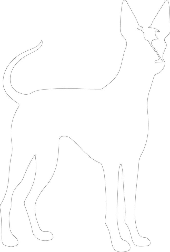 Faraone cane da caccia schema silhouette vettore