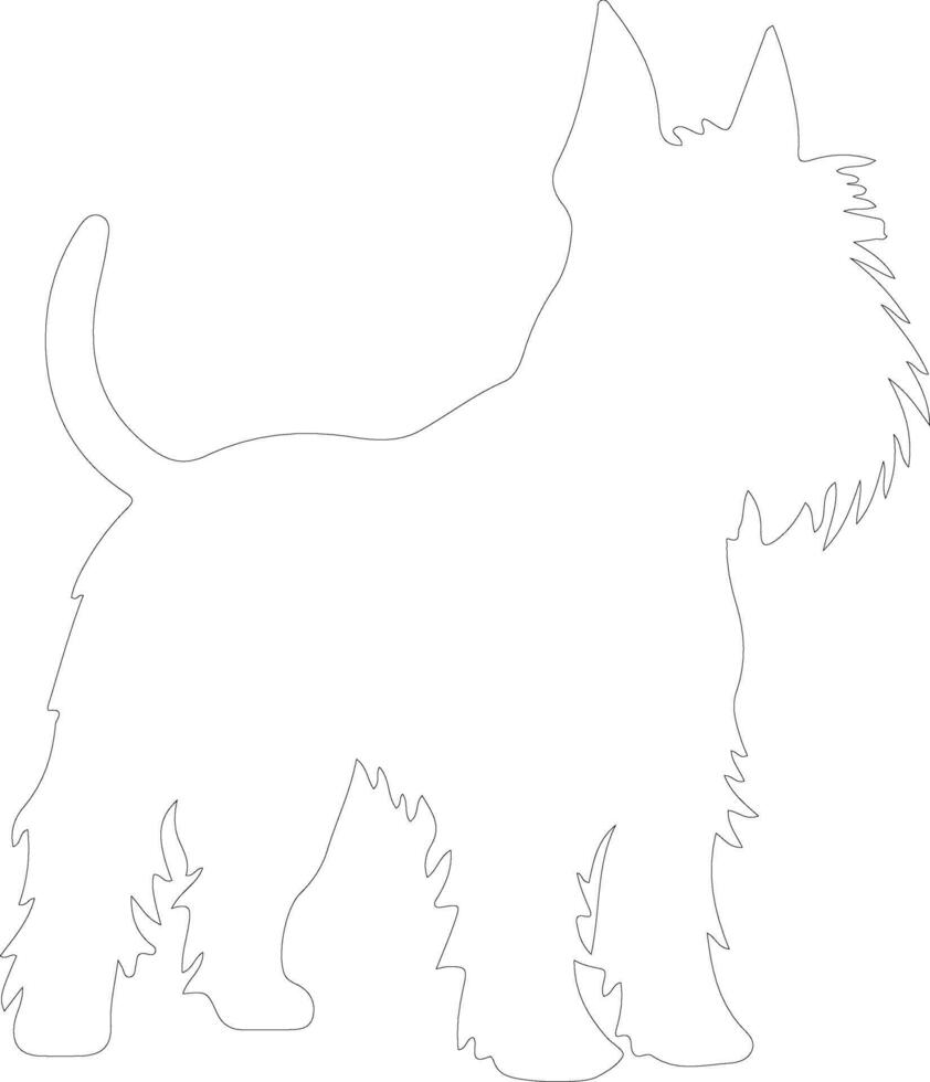 Scozzese terrier schema silhouette vettore