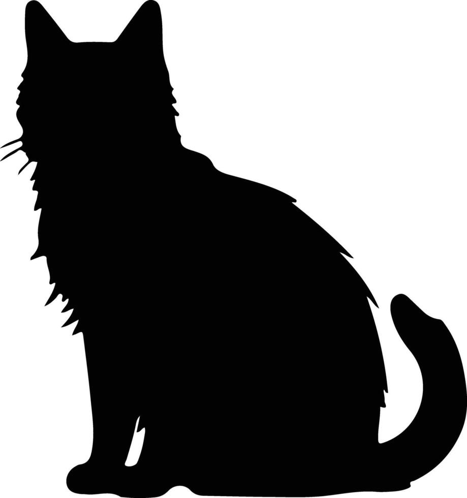 suphalak gatto nero silhouette vettore