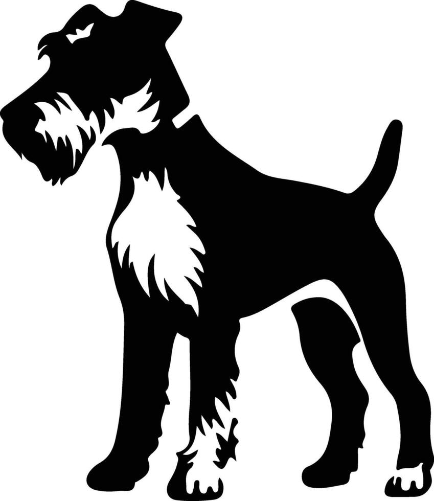 filo Volpe terrier nero silhouette vettore