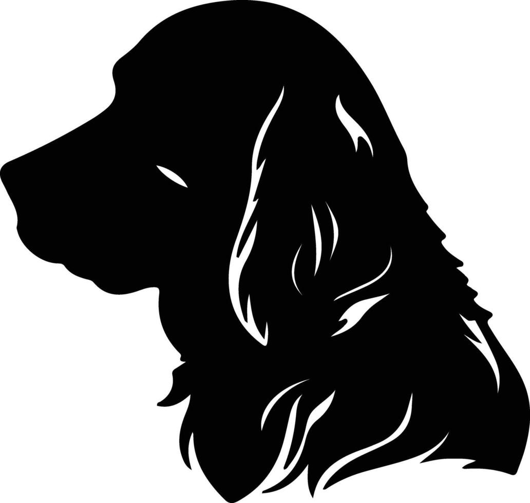 sussex spaniel silhouette ritratto vettore