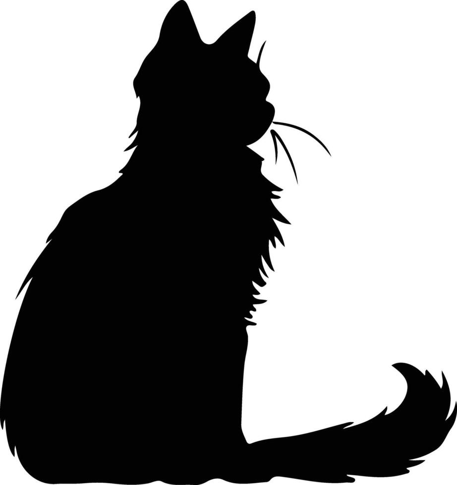 somalo gatto nero silhouette vettore