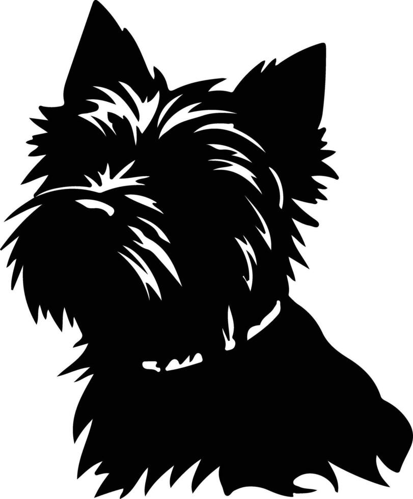 tumulo terrier nero silhouette vettore