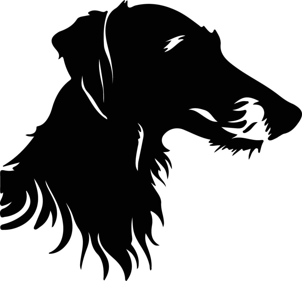 Scozzese Deerhound silhouette ritratto vettore