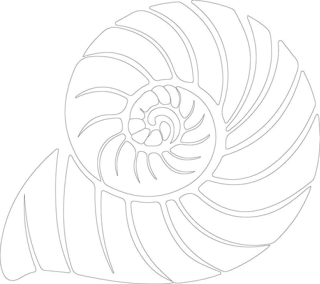 gasteropode schema silhouette vettore