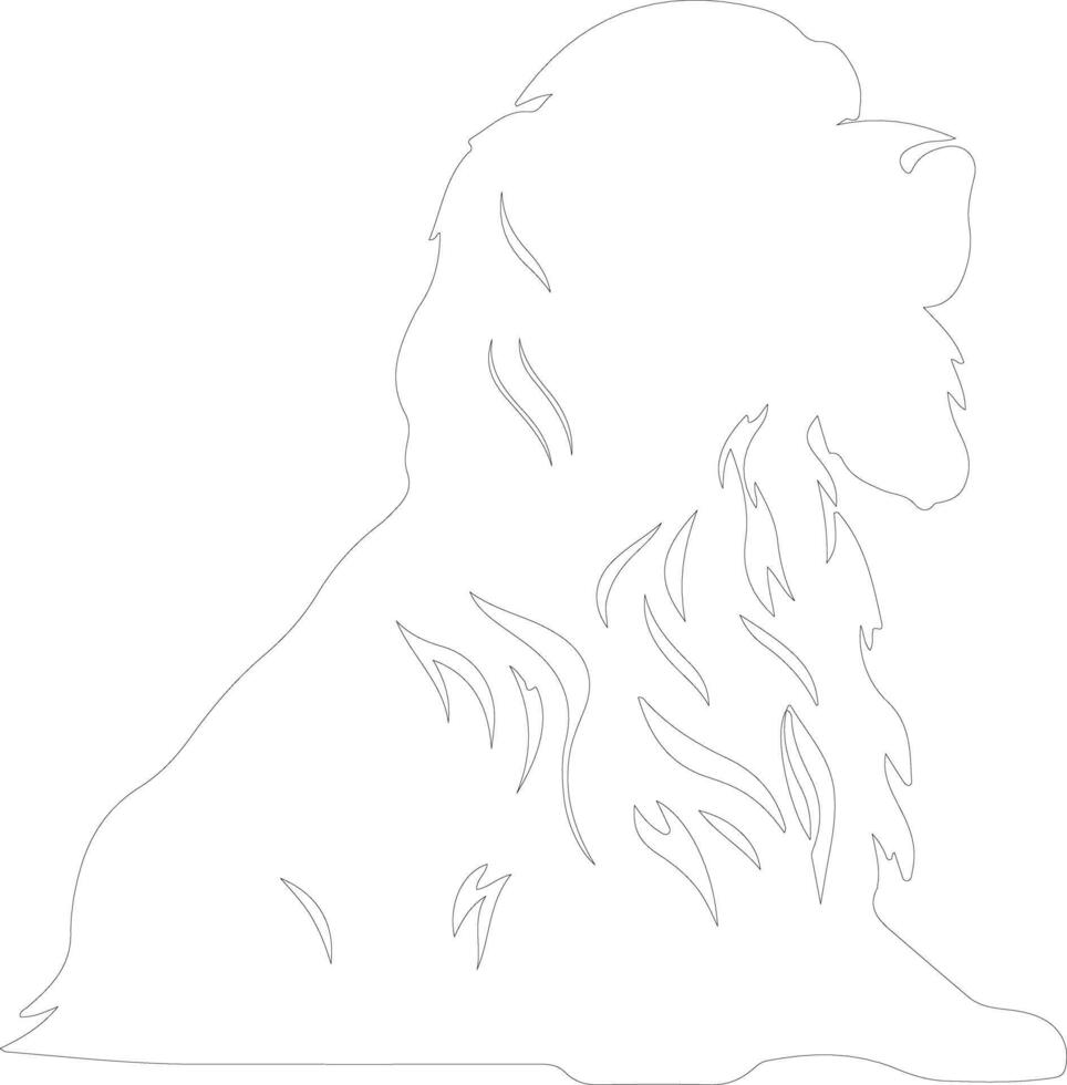 sussex spaniel schema silhouette vettore