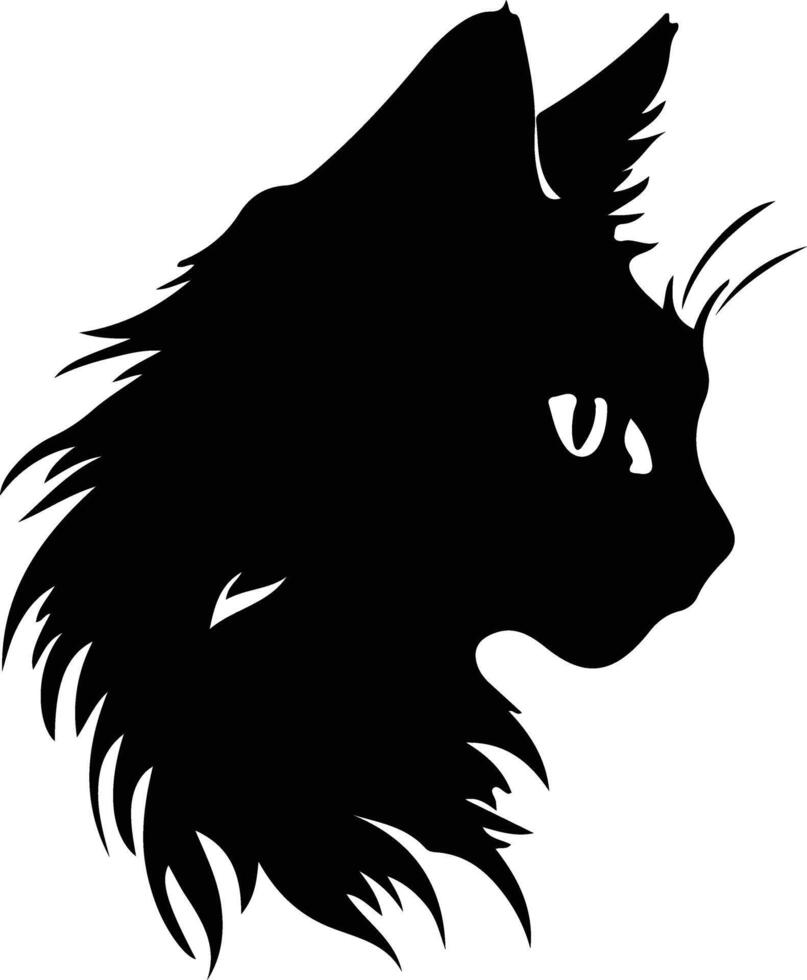 somalo gatto silhouette ritratto vettore